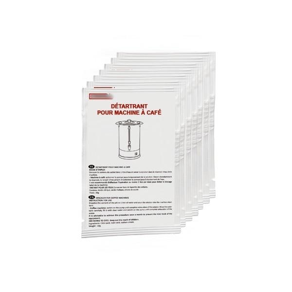 Détartrant professionnel pour machines à café - spécial expresso et percolateurs - 10 sachets de 30g - Marque CASSELIN_0