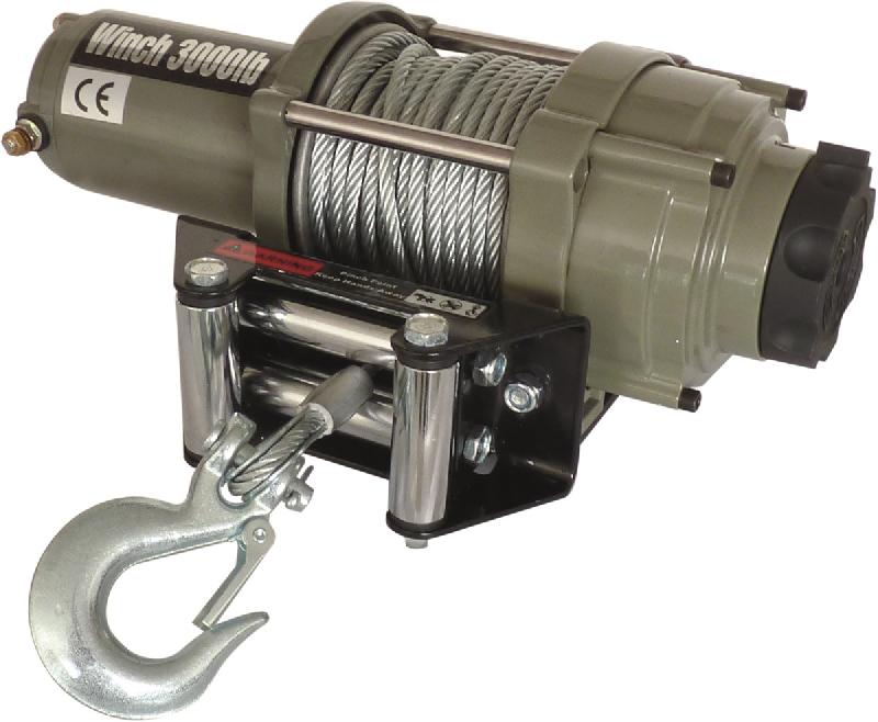 DRAKKAR-EQUIPEMENT - Treuil de traction électrique 12V 1300kg - Moteur 1100W - Câble Ø5,4mm x 15m - Réf. 15243_0