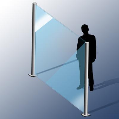 Écran de protection barrière contre le COVID-19 - Plexi ou Polycarbonate - Format H: 2050 mm x L: 1000 mm_0