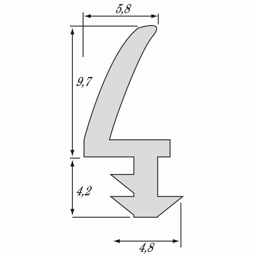 JOINT PVC - POSE EN RAINURE SUR DORMANT DE 4 MM - ROULEAU DE 500 M REHAU