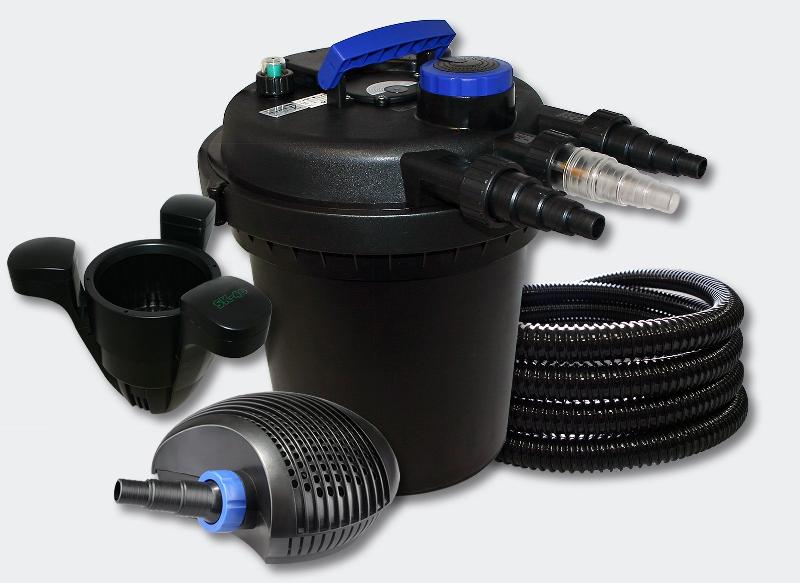 Kit filtration bassin à pression 6000l 11 watts uvc 40 watts pompe tuyau skimmer 4216219