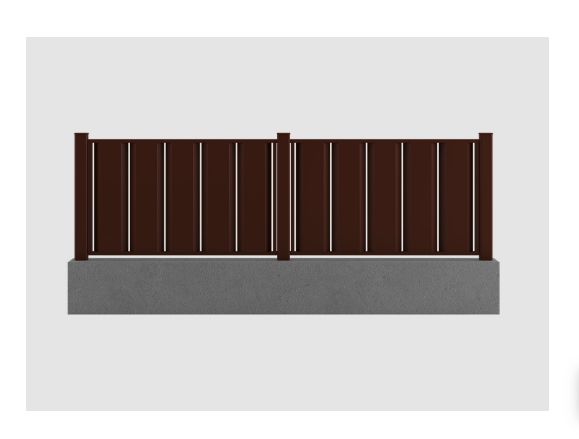 Konk - clôture en aluminium Kostum - design industriel - 1300 mm_0