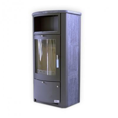 Morzine - Poêle à bois en serpentine avec grande vitre - GF Flam - 7 kW à 10 kW_0