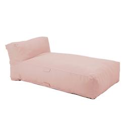 Oviala Business Méridienne pour salon de jardin modulable rose poudré - rose polyester 114255_0
