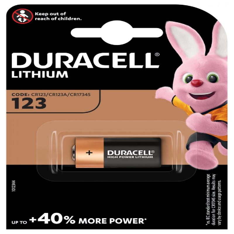 Pile Duracell Lithium Haute Puissance CR123 3 Volts DURACELL - multicolore 5000394123106_0