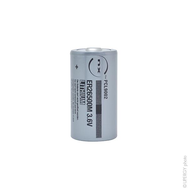 Pile lithium ER26500M C 3.6V 6.5Ah - Protection intégrée 5A - Haute densité d'énergie - Marque NX_0