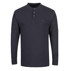 Portwest - Sweat-shirt manches longues anti-feu avec col boutonné Gris Taille S - S 5036108334407_0