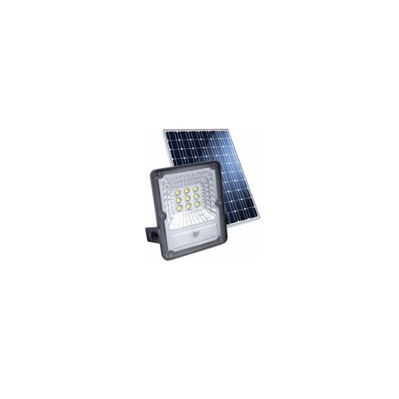 Projecteur solaire à détecteur  crépusculaire - 520 lumens - blanc chaud en aluminium - BF LIGHT_0