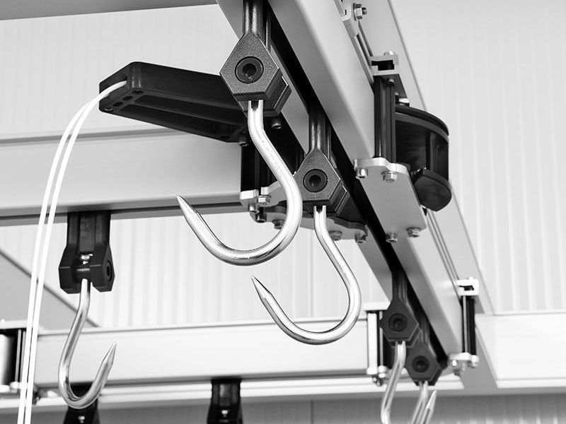 Rail boucherie - Tonon - boulonnerie en acier inoxydable - charge jusqu'à 350 kg/m - aluminium anodisé_0