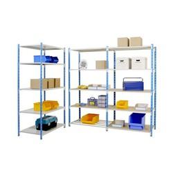 Rayonnage tubulaire monobloc grande profondeur - H:2m x L:1m - 5 niveaux - Stockage modulable_0