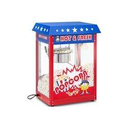 Royal Catering - Royal Catering Machine à Popcorn Professionnelle 1.500W, Rendement 5 kg/h, 16 L/h, diamètre marmite antiadhésive 18 cm, rouge avec_0