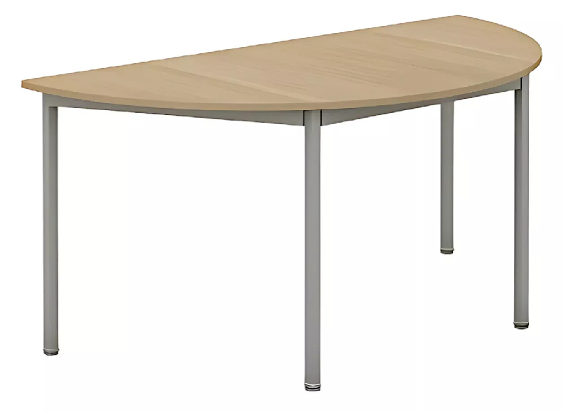Table polyvalente demi-ronde So Velada - Plateau mélaminé ou stratifié - Finitions variées - Garantie 3 ans_0