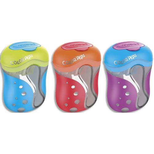 DOUBLE TAILLE-CRAYONS COLOR'PEPS, ASSORTI - LOT DE 8