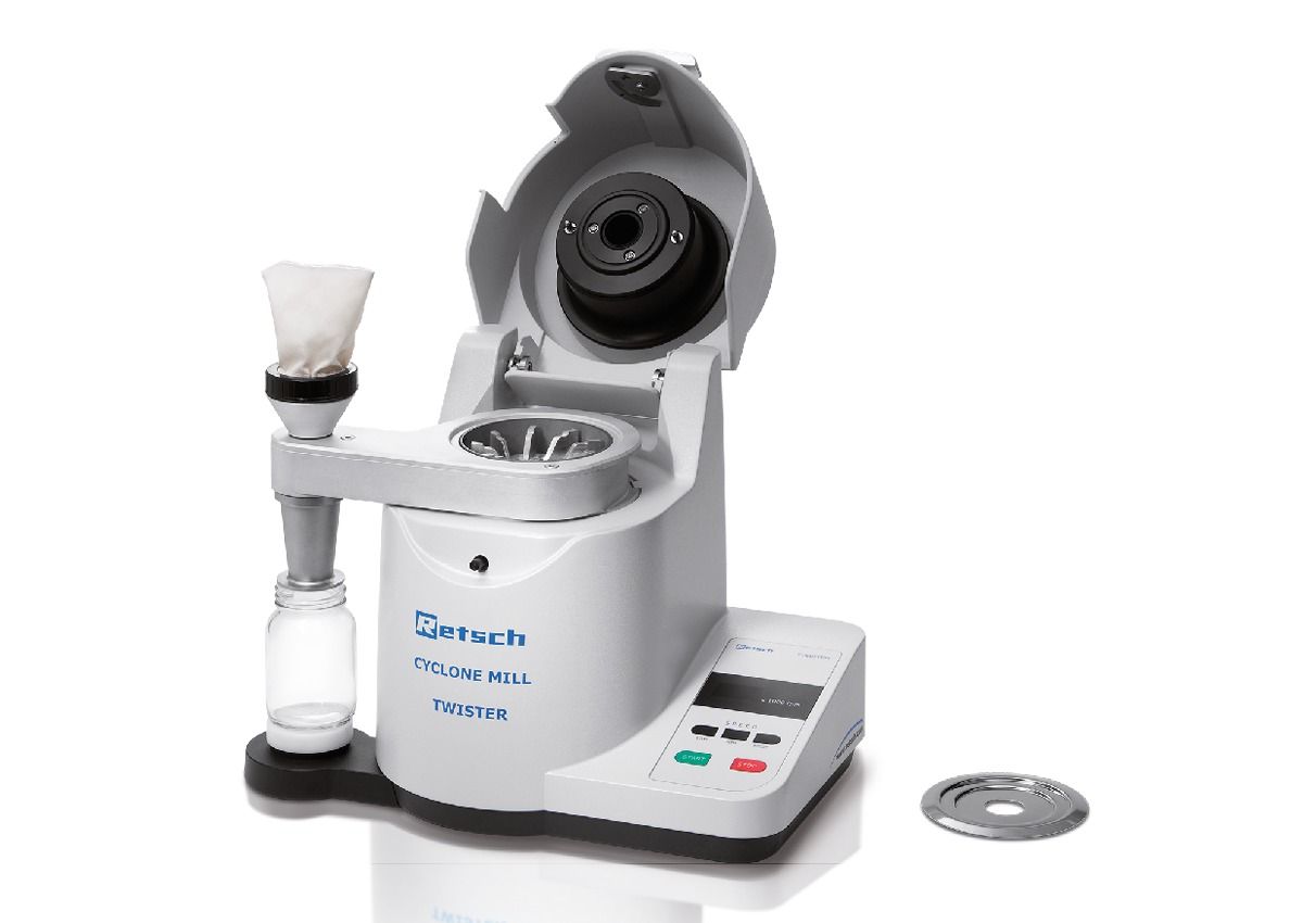 Twister - Broyeurs et concasseurs alimentaires - Retsch GmbH - finesse finale < 250 µm - analyses NIR et broyage efficace_0
