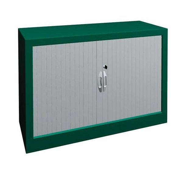 ARMOIRE À RIDEAUX LARGEUR 100 HAUTEUR 69 CM TURQUOISE-BLANC - MANUTAN COLLECTIVITÉS