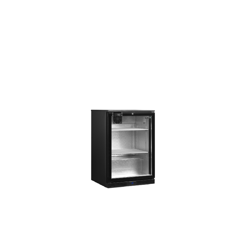 Arrière de bar ventilé 115 Litres 3 niveaux, 1 porte vitrée battante, à poser, noir, 95 W, 220 V - MONO_0