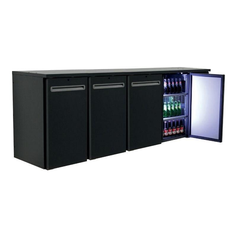 Arrière-bar Réfrigéré 4 Portes Pleines Battantes - 574 L - TEFCOLD - noir 5708181754952_0