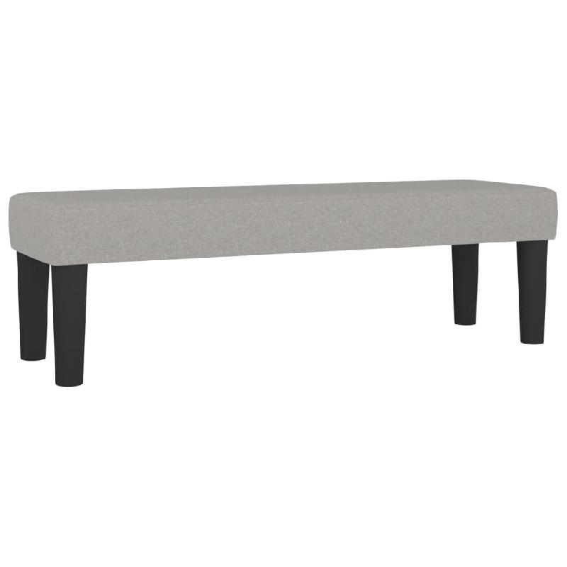 Banc banquette - 100 x 30 x 30 cm - tissu gris clair - modèle 02_0010682_0