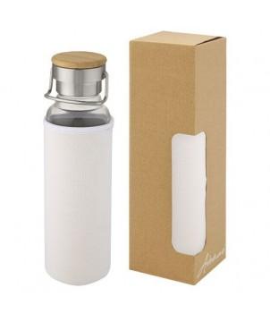 BOUTEILLE THOR 660 ML EN VERRE AVEC MANCHON EN NEOPRENE BLANC - BOUTEILLES ET GOURDES PUBLICITAIRES