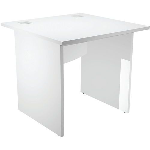 BUREAU DROIT AVEC PIEDS PANNEAUX VISUAL - 80 CM - BLANC - ARTARREDI