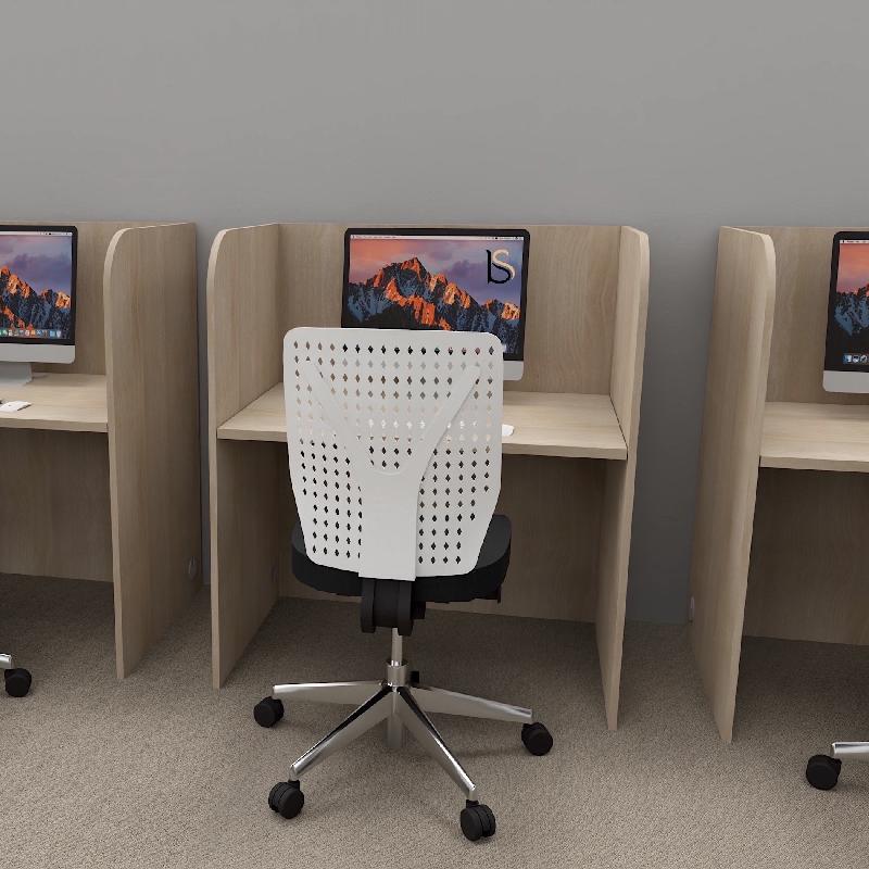Bureau individuel pour centre d'appels. - 1 place, Acacia clair_0