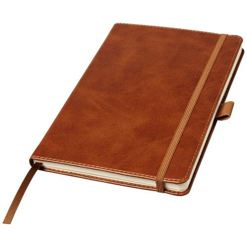 Carnet A5 avec couverture rigide en cuir PU Coda - 80 feuilles lignées avec poche arrière et housse Luxe_0