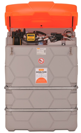 Cuve double paroi 1500L - Station de ravitaillement gasoil 230V avec enrouleur automatique et accessoires_0