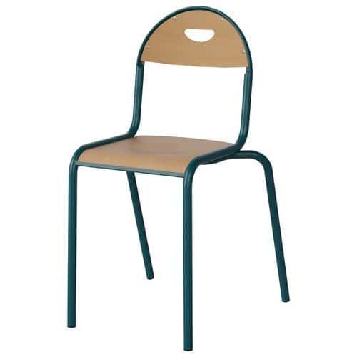 CHAISE MALIBU 4P T7 - ASS/DOS HÊTRE / ALU BLEU 5025 - MANUTAN EXPERT