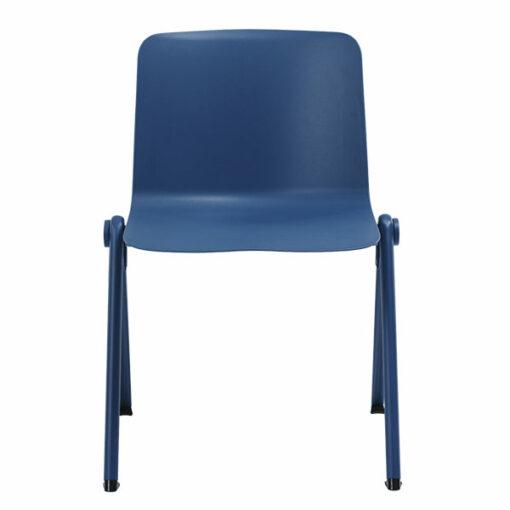 Chaise visiteur empilable 4 pieds MIA - Sitek - Noir/Bleu/Rouge - neuf - design élégant et moderne_0