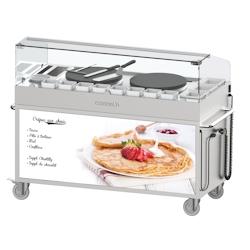 Chariot à crêpières double 40 encastrées CCHCCD40E Casselin - gris CCHCCD40E_0