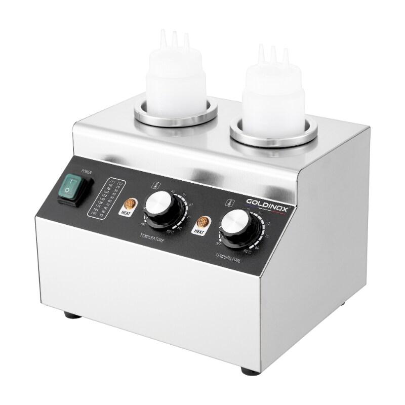 Chauffe-sauce électrique professionnel (2 bouteilles) PREMIUM - GOLDINOX - 3701770808267_0