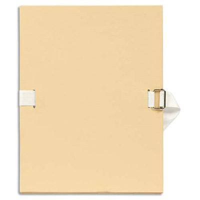 CHEMISE A DOS EXTENSIBLE AVEC SANGLE - FORMAT 24 X 32 - QUALITE TOILEE - COLORIS MASTIC - LOT DE 2