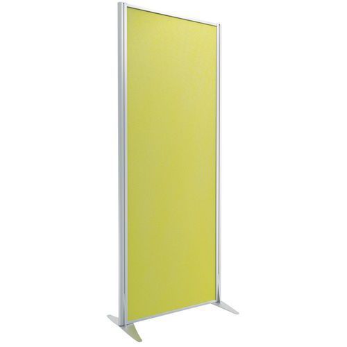 CLOISON KP+ MÉLAMINÉ/VERRE GRIS PROFIL ARGENT 180X122 - CLEN