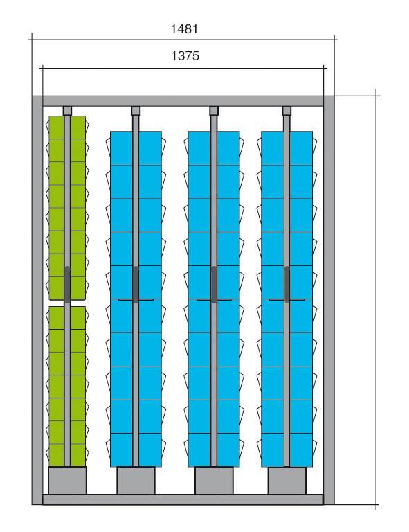 Couliplus de 90 blocs tiroirs praticbox h.2000 mm_0