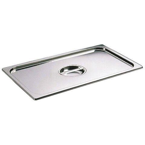 COUVERCLE INOX AVEC POIGNÉE GN 2/1 - POUR BAC GASTRONORME SANS ANSE