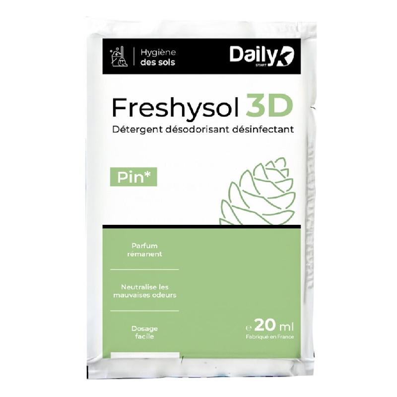 Détergent désodorisant désinfectant FRESHYSOL 3D - Dosette 20ml x 250 Pin - Daily K - 3700008344553_0