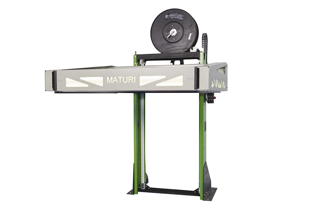 E-maturi 1400 - machines pour cerclages de palettes - plasticband - dimension minimale de 30 x 30 cm_0