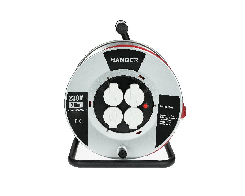 Enrouleur électrique 40m h07rn-f 3g 2,5mm2 flasque acier - HANGER - 600010 - 558075_0