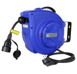 Enrouleurs électriques automatiques - 15 m câble 3G2,5 mm² ou 3G1,5 mm² - ABS - Protection IP20 - Disjoncteur thermique_0