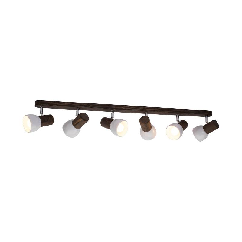ENVOSTAR NALE SPOT POUR PLAFOND 6 LAMPES PIN NOYER