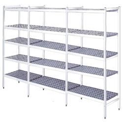 EURAST - Étagères en duralumin 5 niveaux - 3981x470x1700 mm - 39814500 - inox 39814500_0