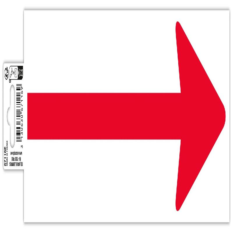 Exacompta - Réf. 67116E - 1 Bande de sol PVC adhésive antidérapante flèche - 30x10 cm - Blanc - blanc 67116E_0