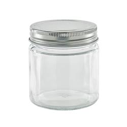 FHC - 40Pcs - Pot en verre rond avec couvercle en aluminium à visser - H88mm 250ml - transparent verre FHC294VBOC251_0