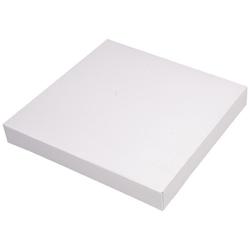 Firplast - Boîte pâtissière en carton blanche 350mm x 350mm x 50mm (x25) avec couvercle intégré - Blanc 3104400001067_0