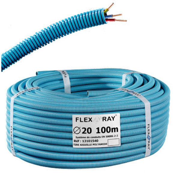 Gaine blindée 20mm préfilé 3x2.5 PREFIL'ZEN - ICTA 3422, blindage rayonnements électriques 50Hz, atténuation 99%_0