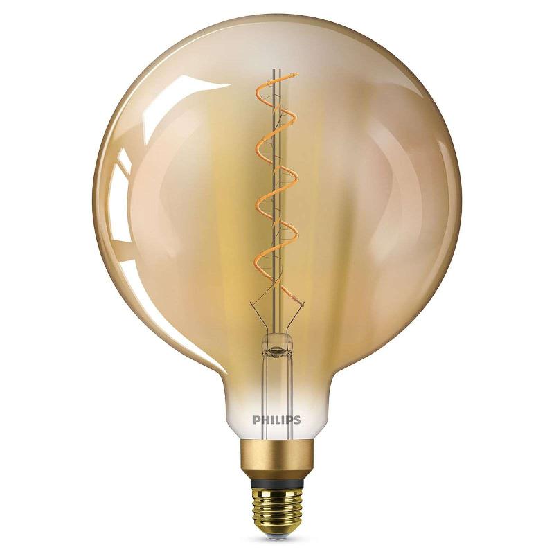 PHILIPS E27 G200 AMPOULE LED CLASSIC GIANT 1 800 K DORÉE