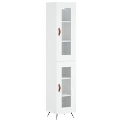HELLOSHOP26 - Buffet bahut commode armoire meuble de rangement organisateur cuisine salle de séjour salon haut 34,5 x 34 x 180 cm bois d'ingénierie_0