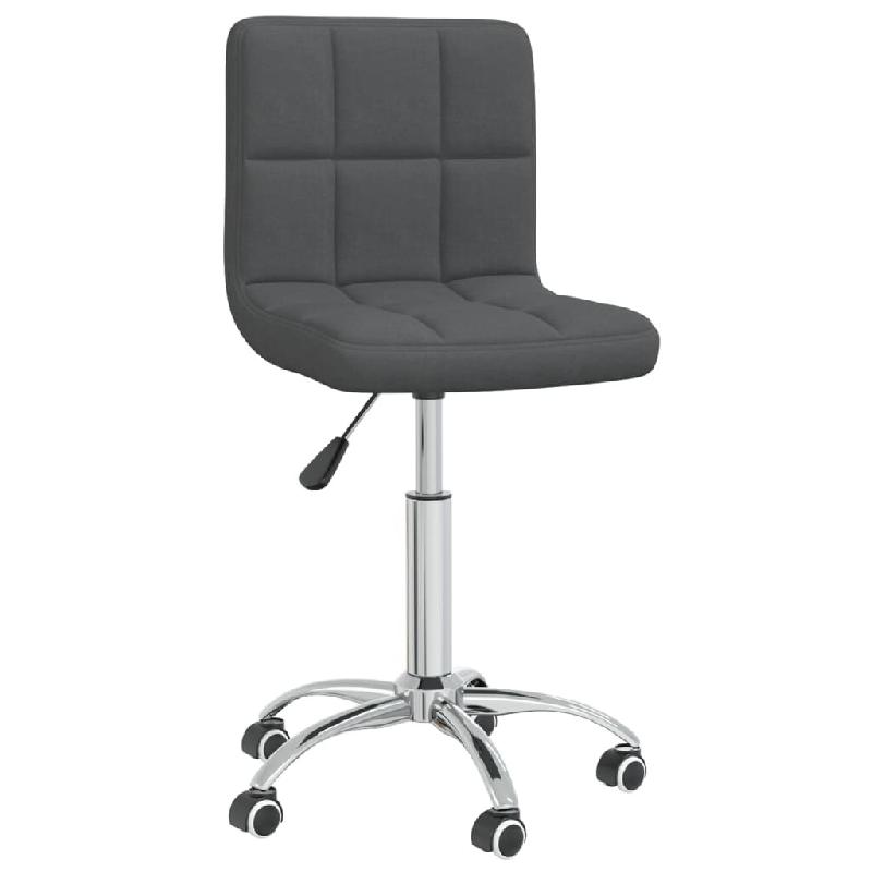 Helloshop26 - Chaise fauteuil siège pivotante de bureau informatique étude foncé tissu gris 02_0024128 - gris acier 3000214698274_0