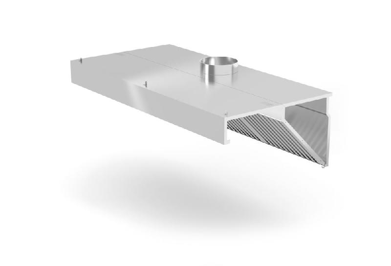 Hotte aspirante murale en inox avec lumière - 1000x700x450 mm - Réf. 229309_0