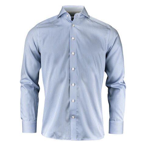 J.HARVEST & FROST YB50 TWILL CHEMISE REGULAR FIT HOMMES MARINE/RAYURE - TAILLE L